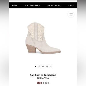 Dolce Vita Rori Western boot in Ivory